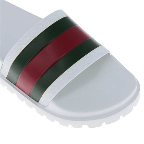 gucci white sandals women|white gucci sandals men.